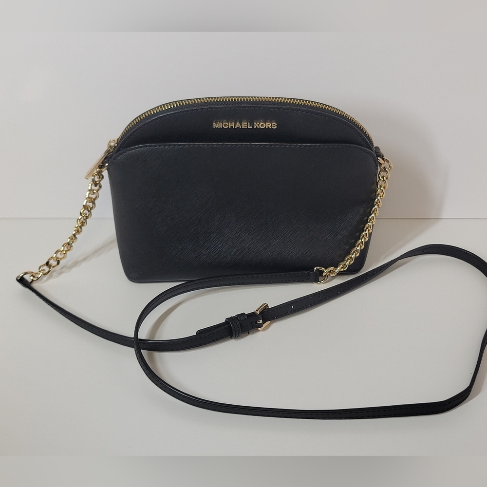 Michael Kors Black Saffiano Leather Crossbody Bag
